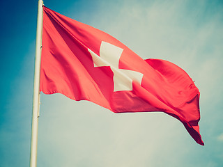 Image showing Retro look Flag of Switzerland
