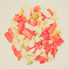 Image showing Retro look Mixed vegetables