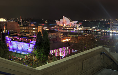 Image showing Sydney Harbour and The Rocks by Night