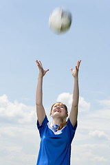 Image showing young soccer woman