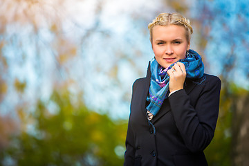 Image showing Girl walking in the park