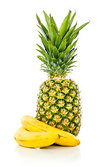 Image showing Pineapple and banana