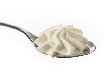 Image showing whipped cream in a spoon