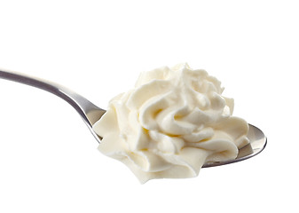 Image showing whipped cream in a spoon