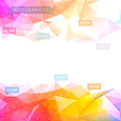 Image showing Low-poly infographics background