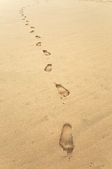 Image showing Footsteps in Sand
