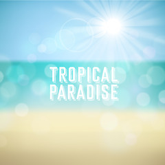 Image showing Summer holiday tropical beach background