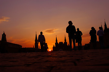 Image showing Sundown on Red Square