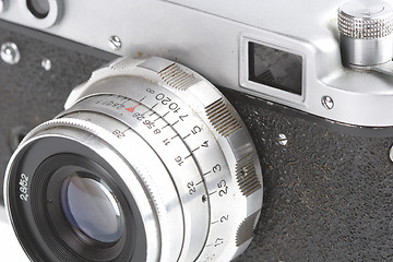 Image showing old analog 35mm viewfinder camera