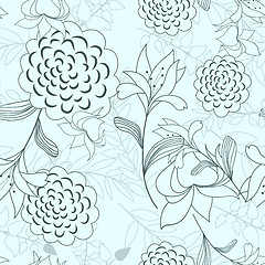 Image showing Seamless floral pattern