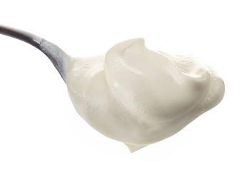 Image showing Spoon with cream