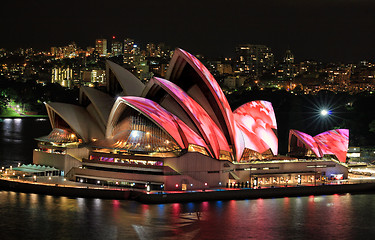 Image showing Front elevated view of Sydney Opera House