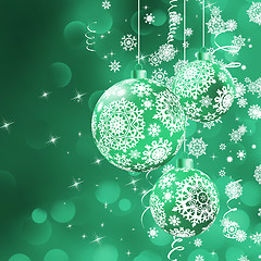 Image showing Christmas bokeh background with baubles. EPS 8