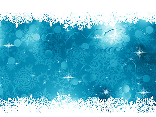 Image showing Blue Christmas Background. EPS 8