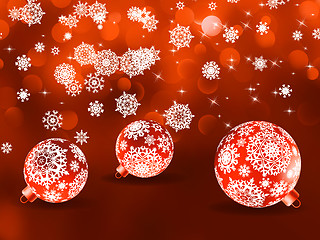 Image showing Orange bokeh of christmas lights. EPS 8