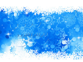 Image showing Blue Christmas Background. EPS 8