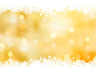 Image showing Gold christmas background with copy space. EPS 8