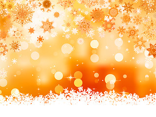 Image showing Gold christmas background with copy space. EPS 8