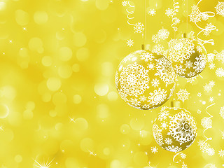 Image showing Christmas orange with snowflakes. EPS 8