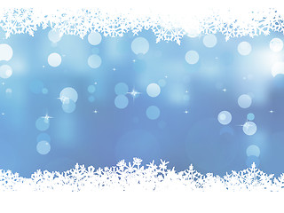 Image showing Blue background with snowflakes. EPS 8