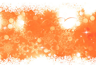 Image showing Orange Christmas Background. EPS 8