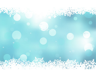 Image showing Blue background with snowflakes. EPS 8