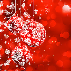 Image showing Christmas bokeh background with baubles. EPS 8