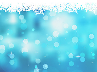 Image showing Blue background with snowflakes. EPS 8