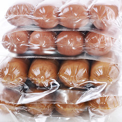 Image showing Sausages In A Plastic Package