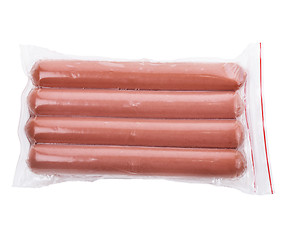 Image showing Sausages In A Plastic Package