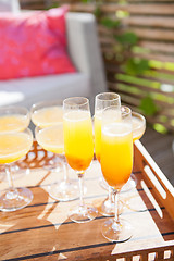 Image showing Glasses of orange juice