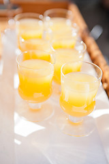 Image showing Glasses of orange juice