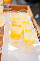 Image showing Glasses of orange juice