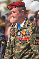 Image showing Colonel of police on Victory Day parade