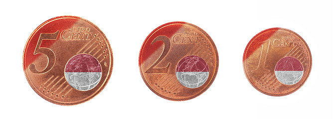 Image showing European union concept - 1, 2 and 5 eurocent