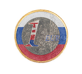 Image showing Euro coin, 1 euro