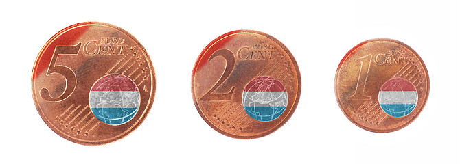 Image showing European union concept - 1, 2 and 5 eurocent