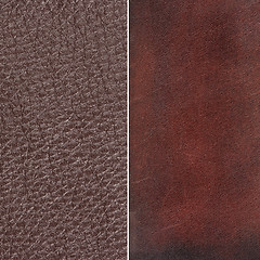 Image showing Brown leather texture