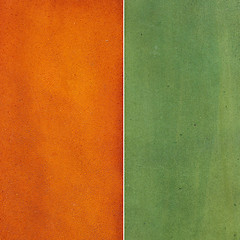 Image showing Brown and green leather texture
