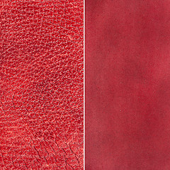 Image showing Red leather texture