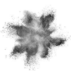 Image showing White powder explosion isolated on black