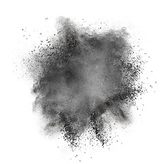 Image showing Black powder explosion isolated on white