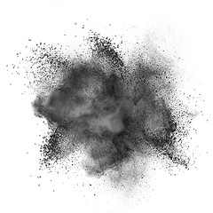 Image showing Black powder explosion isolated on white