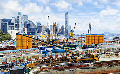 Image showing Construction site in Hong Kong 