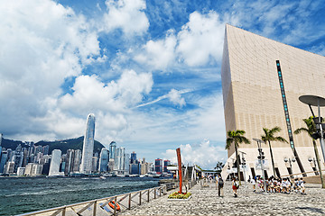 Image showing Hong Kong harbour at day