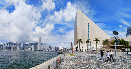 Image showing Hong Kong harbour at day