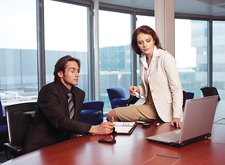 Image showing Business people in an office l