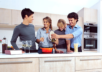 Image showing a young people in the kitchen