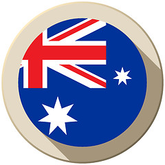 Image showing Australia Flag Button Icon Modern