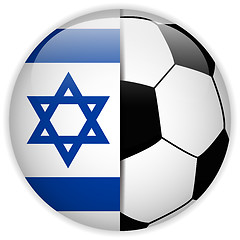 Image showing Israel Flag with Soccer Ball Background